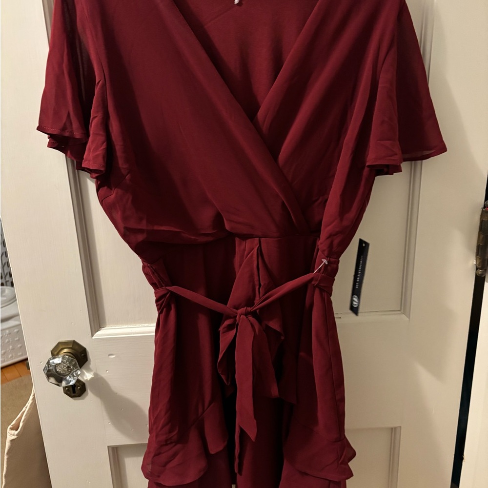 As U Wish Deep Red Dress